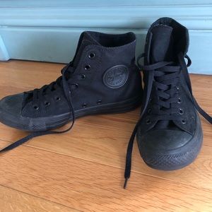 Black high top converse